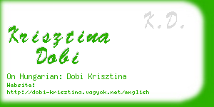 krisztina dobi business card